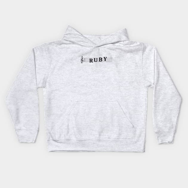 Name Ruby Kids Hoodie by gulden